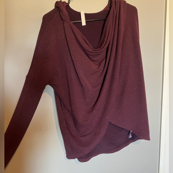 Athleta Sweaters - Athleta Draped Front Hooded Sweatshirt Size XS